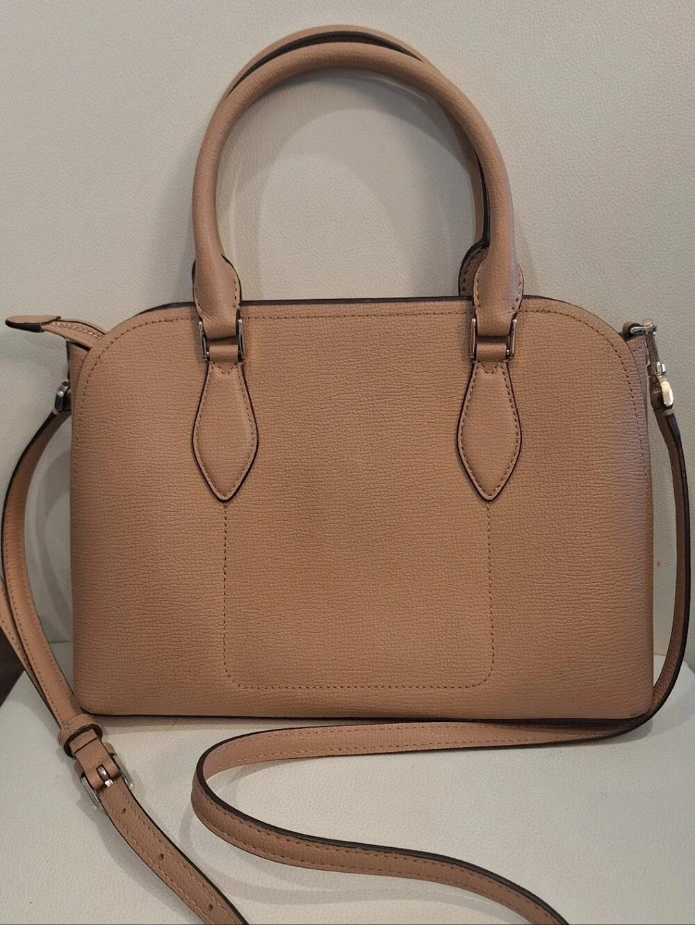 Kate Spade Beige Leather Satchel EUC